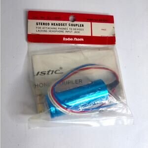 Vintage Stereo Headset Coupler Realistic Radio Shack 33-1009 New